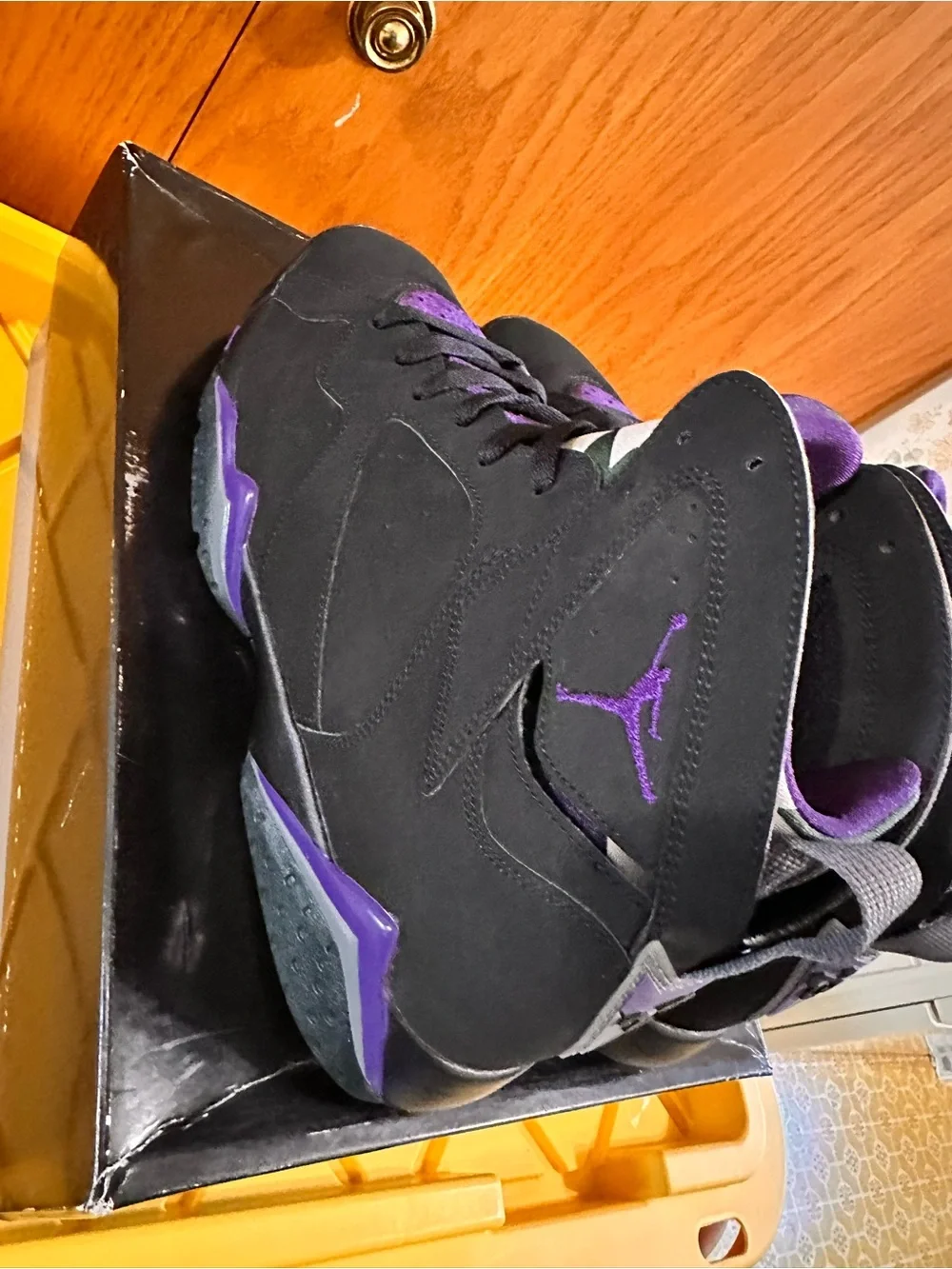 Size 13 - Air Jordan 7 Retro PE Ray Allen Black Purple EUR 47.5 CM 31